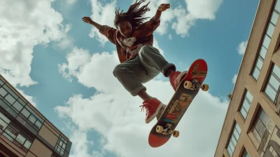 Urban Skateboarding Jump