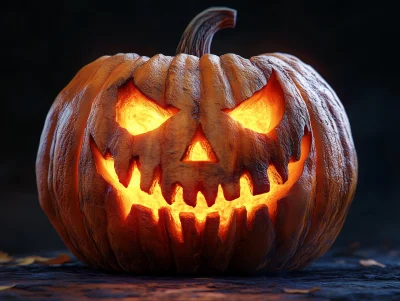 Glowing Halloween Pumpkin