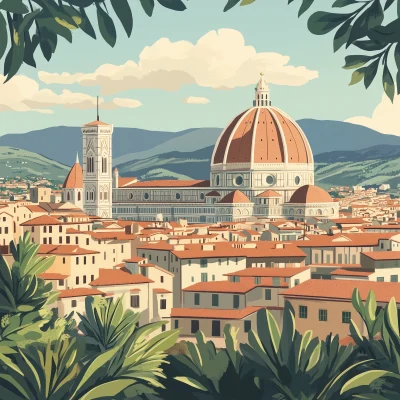 Vintage Florence Illustration