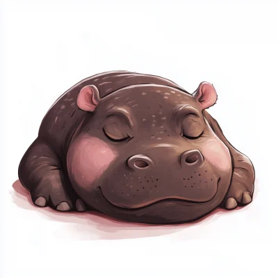 Sleeping Pygmy Hippopotamus