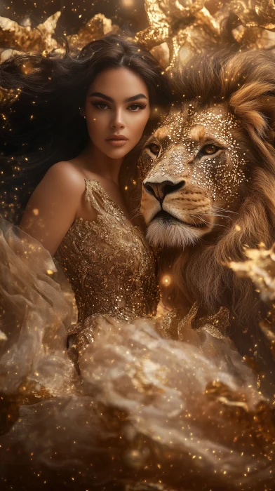 Majestic Queen and Lion