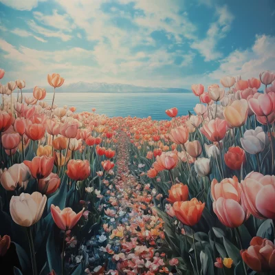 Tulip Flower Sea