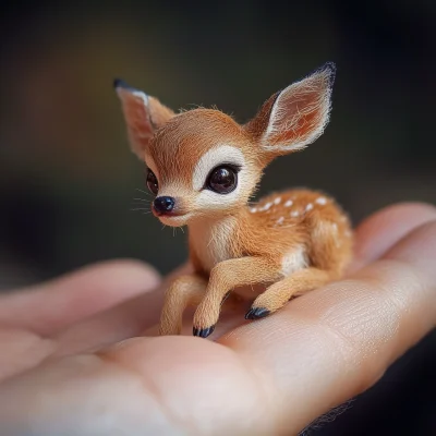 Miniature Bambi in Hand