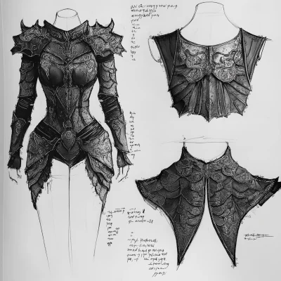 Medieval Armor Fashion Sketches