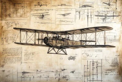 Vintage Wright Brothers Flight