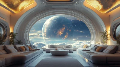 Luxury Lounge in Space