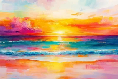 Colorful Beach Sunset