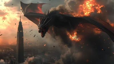 Fiery Dragon Over Mexico City