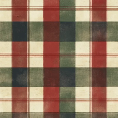 Seamless Christmas Plaid Pattern