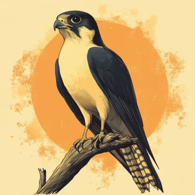 Abstract Arabian Falcon