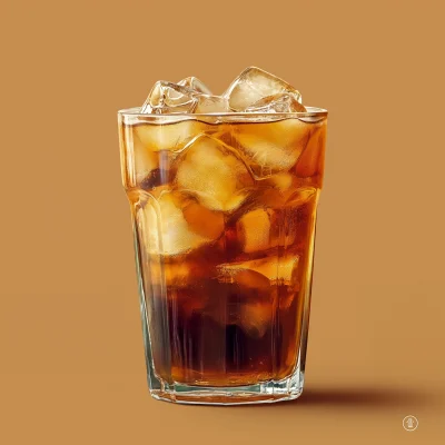 Iced Coffee on Light Background