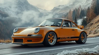 Classic Porsche 911 in Winter