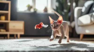 Playful Sphynx Cat