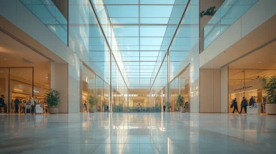 Glass Squash Court in Shopping Mall