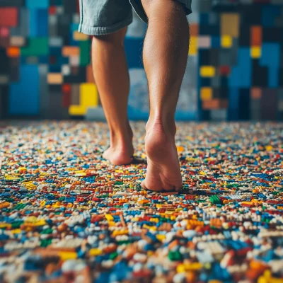 Barefoot on Lego