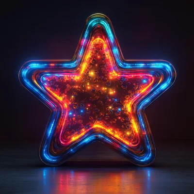 Neon Christmas Star