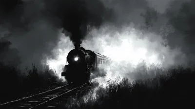 Silhouette of a Train