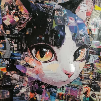 Anime Cat Collage