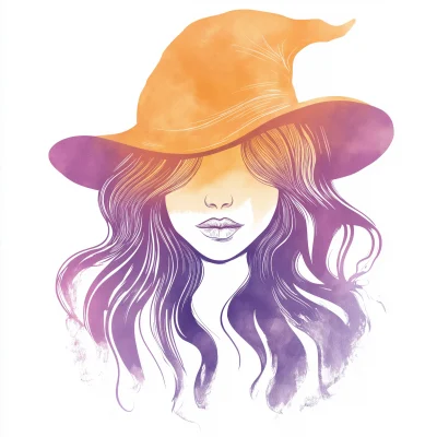 Cottagecore Witch Illustration