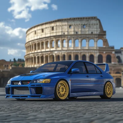 Mitsubishi Evo 9 in Rome