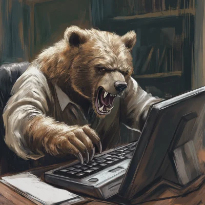 Angry Bear at Work