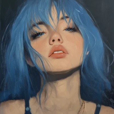 Girl with Blue Hair