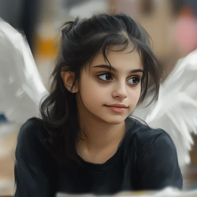 Realistic Tween Angel Girl