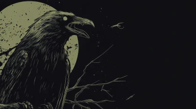 Abstract Horror Crow