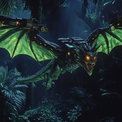 Fantasy Dragon in Jungle