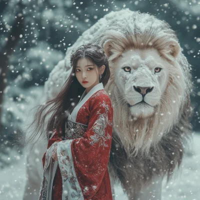 Snowy Hanfu Elegance