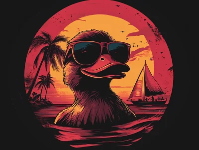 Friendly Duck with Sunglasses