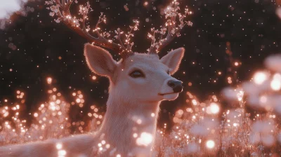 Enchanted Deer Antlers in Autumn Forest