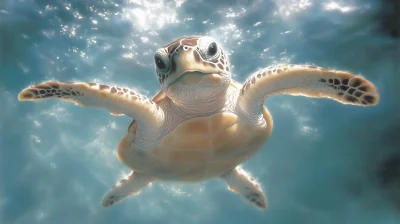 Sea Turtle in Winter