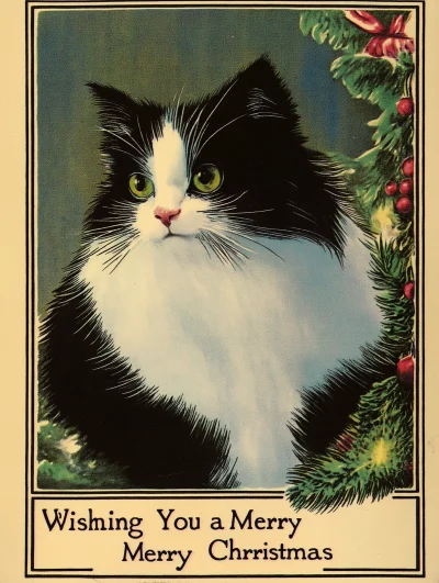 Vintage Christmas Greeting Card