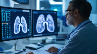 Pulmonologist Examining Lung Scan