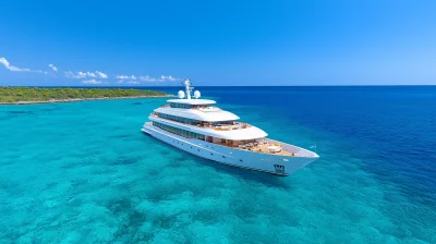 Luxury Yacht in Turquoise Waters