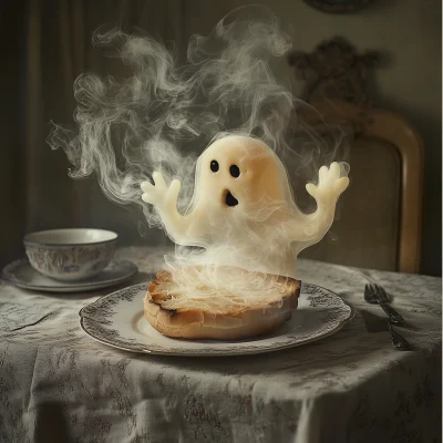 Vanilla Concha Eaten by a Ghost