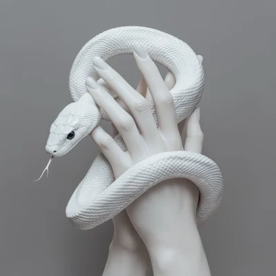 Porcelain Hands with Snake