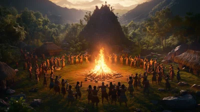 Tribal Dance by the Fire