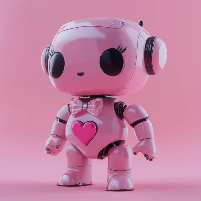 Cute Pink Robot