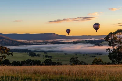 Tranquil Hot Air Balloons