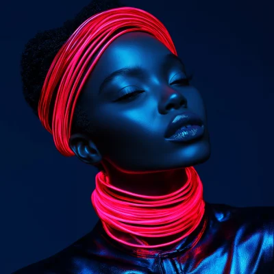 Futuristic Neon Portrait