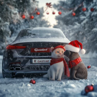 Winter Car Scene