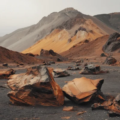 Earthy Mountain Rocks