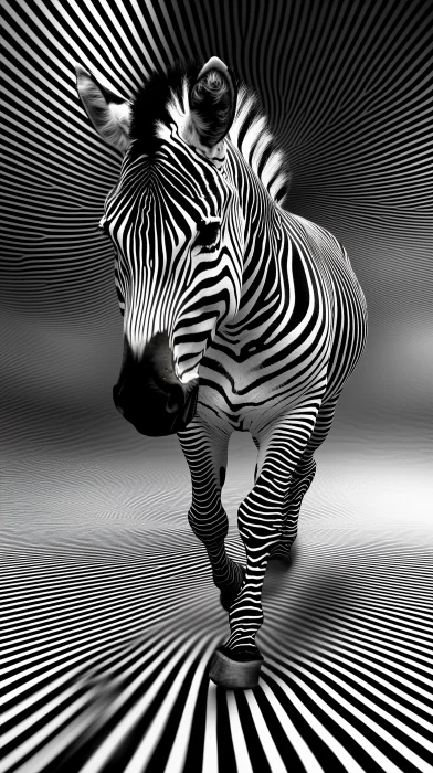 Zebra in Optical Art