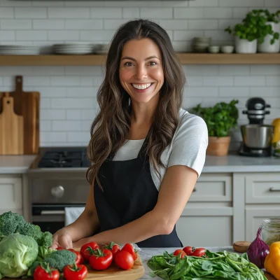 Smiling Dietician in Kitchen