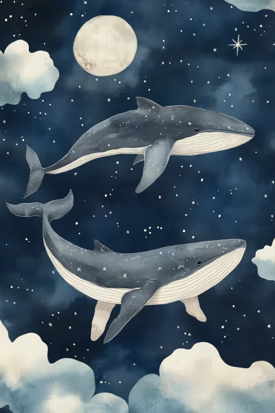 Whales in the Starry Sky