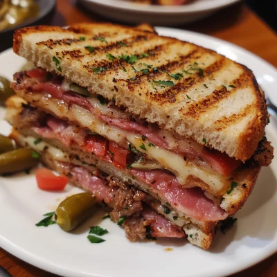 Grilled Muffuletta Sandwich