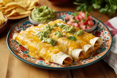 Colorful Enchiladas Platter