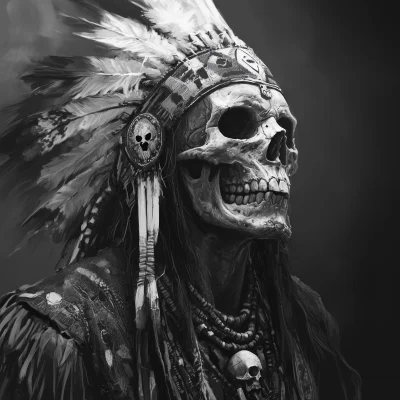 Chief with Skull Face